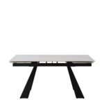 TAVOLO VERMONT ALL. BIANCO CON VENATURE/GAMBE NERE - Image 5