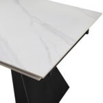 TAVOLO VERMONT ALL. BIANCO CON VENATURE/GAMBE NERE - Image 6