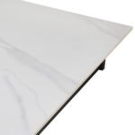 TAVOLO VERMONT ALL. BIANCO CON VENATURE/GAMBE NERE - Image 7