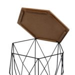 SET TAVOLINI HEXAGON ROVERE/NERO - Image 3