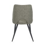 Set da 4, Sedie Virginia in Tessuto Verde con Gambe Nere - immagine 2