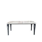 TAVOLO KASPER CALACACATTA BEIGE/GAMBE NERE - immagine 2