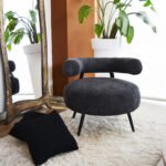 POLTRONA TEDDY IN TESSUTO BOUCLE' GRIGIO - immagine 3