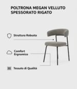 POLTRONA MEGAN CENERE - immagine 4