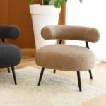 POLTRONA TEDDY IN TESSUTO BOUCLE' TORTORA