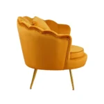 POLTRONA FRIDA IN VELLUTO SENAPE - immagine 3