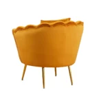 POLTRONA FRIDA IN VELLUTO SENAPE - immagine 2