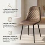 SEDIA NEW LENA VELLUTO FANGO - immagine 5