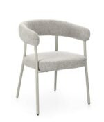 Sedia Giaele in bouclé grigio/tortora - immagine 2