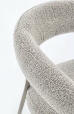 Sedia Giaele in bouclé grigio/tortora - immagine 3