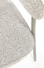 Sedia Giaele in bouclé grigio/tortora - immagine 4