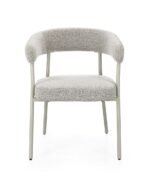 Sedia Giaele in bouclé grigio/tortora - immagine 6