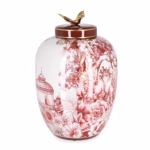 VASO ZHEN C-TAPPO ROSSO BIANCO ORO - immagine 2