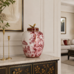 VASO ZHEN C-TAPPO ROSSO BIANCO ORO