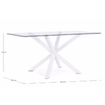 TAVOLO MAY RETT GAMBA BIANCO 160X90 - immagine 3